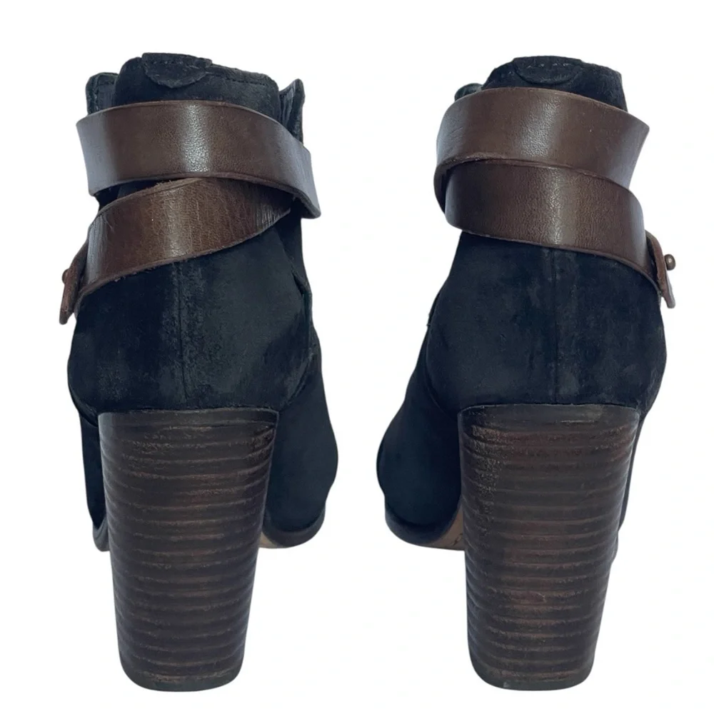 RAG & BONE HARROW BLACK SUEDE BOOTS SZ 6 MED